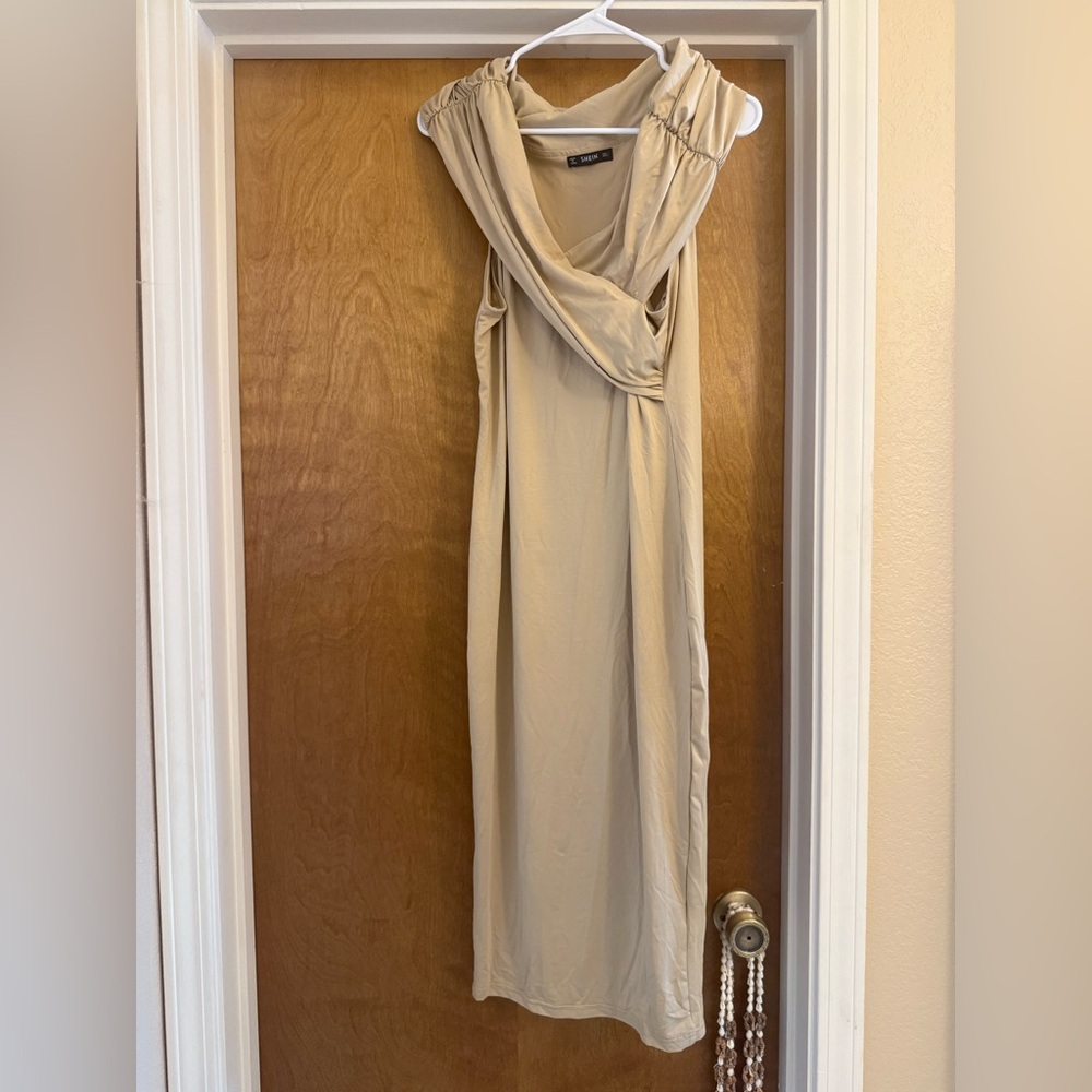 SHEIN Cream Maxi Dress